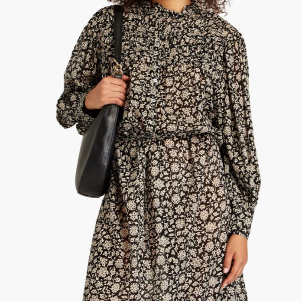 Marant Etoile Perkins floral-print cotton-mousseline midi dress size 38 (MEDIUM)